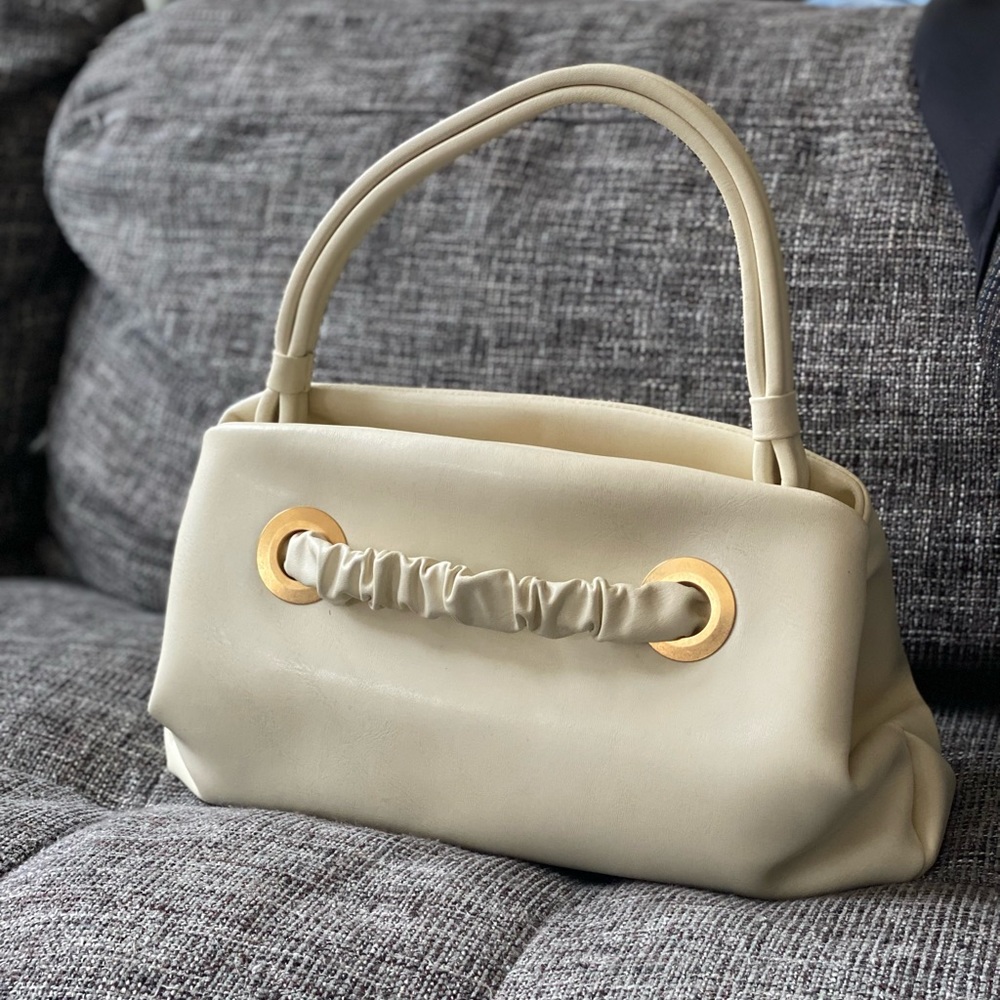 Old Celine white eyelet purse bag by Phoebe Philo - like new with dustbag